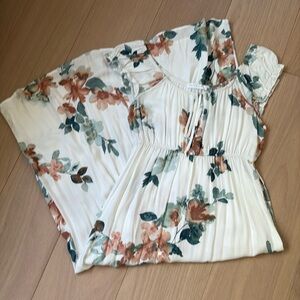 Floral White Maxi Dress